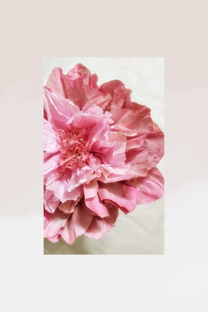 easy to make paper flowers - newsprint dyed pink