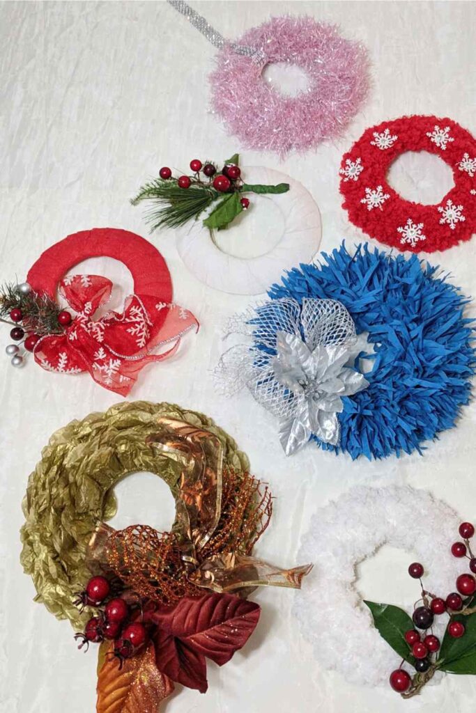 multicolour diy mini wreaths