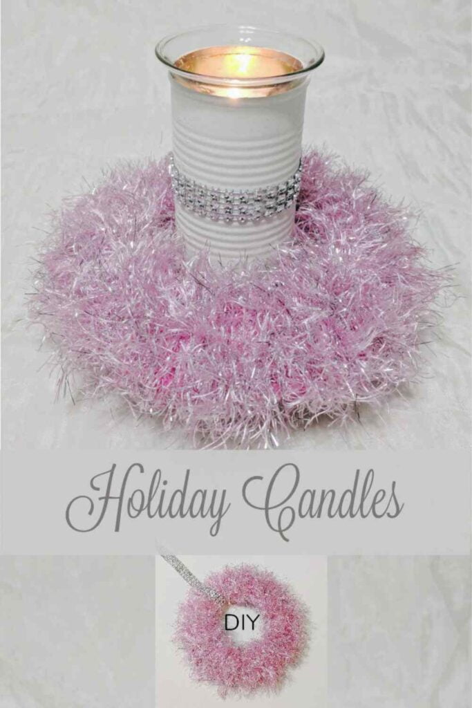 pink sparkly diy mini wreath