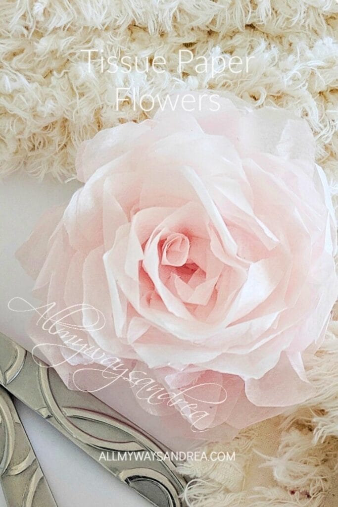 pink tissue paper flower muslin napkins -blooming archives
