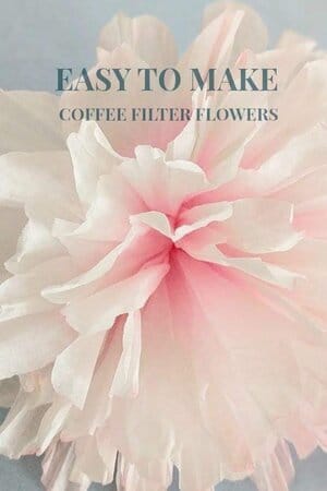 pink coffee filter paper flower